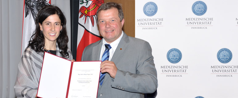 Forscherin der Medizinischen Universität Innsbruck erhält Förderpreis des Landes Tirol