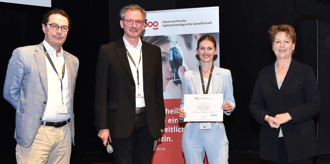 Wissenschaftspreis für Anna Lena Huber für Vortrag zu neoproliferativen Augenerkrankungen